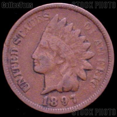 1897 Indian Head Cent Variety 3 Bronze G-4 or Better Indian Penny
