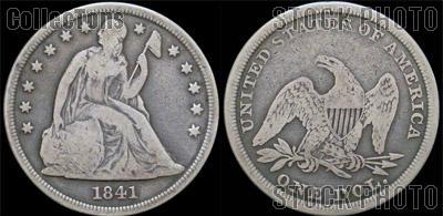 Liberty Seated No Motto Dollar 1840-1865
