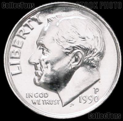 1990-P Roosevelt Dime Gem BU (Brilliant Uncirculated)