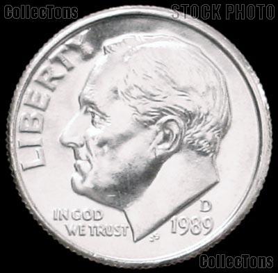 1989-D Roosevelt Dime Gem BU (Brilliant Uncirculated)