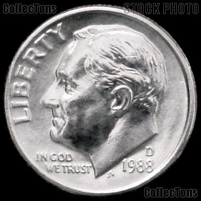 1988-D Roosevelt Dime Gem BU (Brilliant Uncirculated)