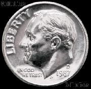 1987-D Roosevelt Dime Gem BU (Brilliant Uncirculated)