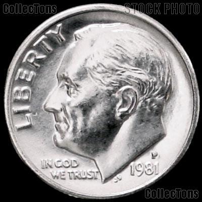 1981-P Roosevelt Dime Gem BU (Brilliant Uncirculated)