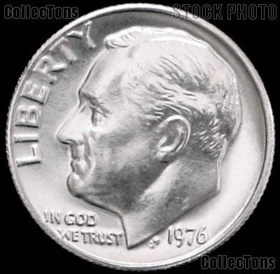 1976 Roosevelt Dime Gem BU (Brilliant Uncirculated)