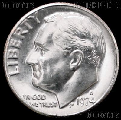 1974-D Roosevelt Dime Gem BU (Brilliant Uncirculated)