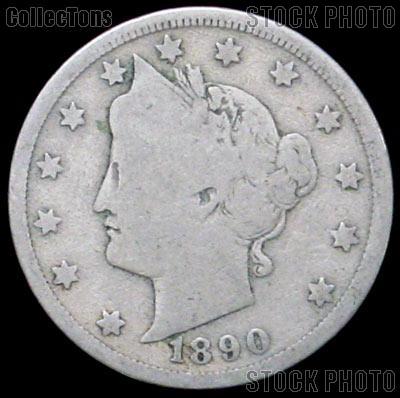 1890 Liberty Head V Nickel G-4 or Better