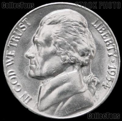 1954 Jefferson Nickel Gem BU (Brilliant Uncirculated)