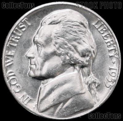 1955 Jefferson Nickel Gem BU (Brilliant Uncirculated)