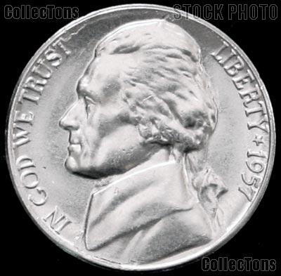 1957 Jefferson Nickel Gem BU (Brilliant Uncirculated)