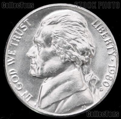 1980-D Jefferson Nickel Gem BU (Brilliant Uncirculated)
