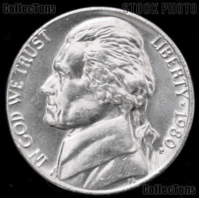 1980-P Jefferson Nickel Gem BU (Brilliant Uncirculated)