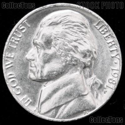 1981-P Jefferson Nickel Gem BU (Brilliant Uncirculated)