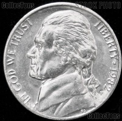 1982-P Jefferson Nickel Gem BU (Brilliant Uncirculated)