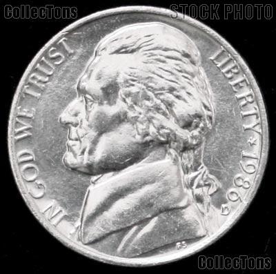 1986-D Jefferson Nickel Gem BU (Brilliant Uncirculated)