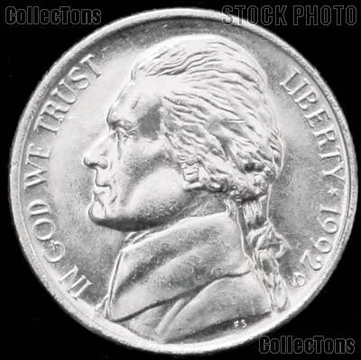 1992-D Jefferson Nickel Gem BU (Brilliant Uncirculated)