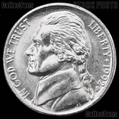 1992-P Jefferson Nickel Gem BU (Brilliant Uncirculated)