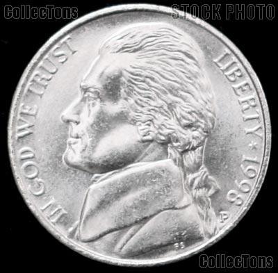 1998-P Jefferson Nickel Gem BU (Brilliant Uncirculated)