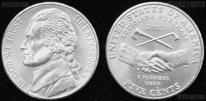 2004-P Jefferson Nickel GEM BU Peace Medal Design from Westward Journey Series