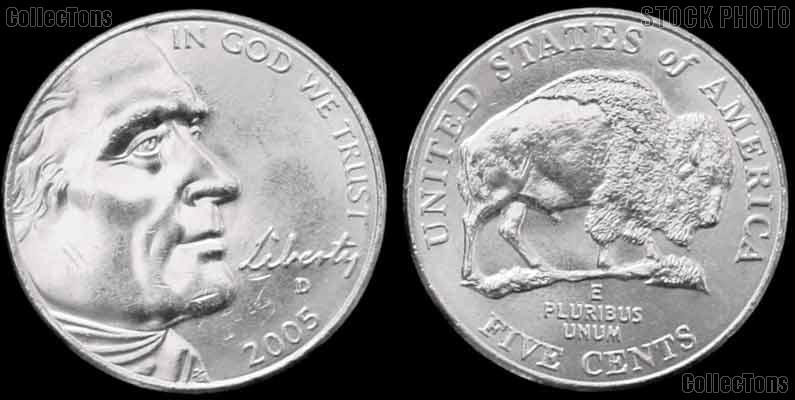 2005-D Jefferson Nickel GEM BU Buffalo Bison Design from Westward Journey Series