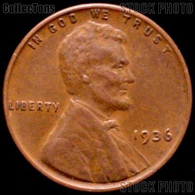 1936 Wheat Penny Lincoln Wheat Cent Circulated G-4 or Better