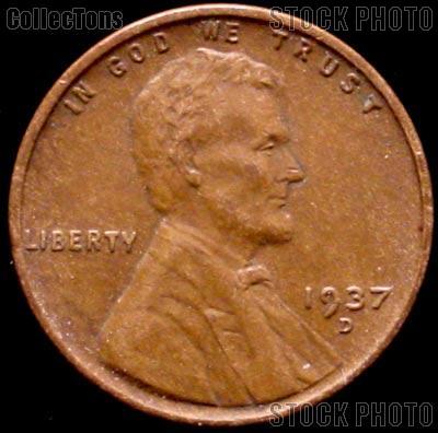 1937-D Wheat Penny Lincoln Wheat Cent Circulated G-4 or Better