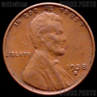 1938-S Wheat Penny Lincoln Wheat Cent Circulated G-4 or Better