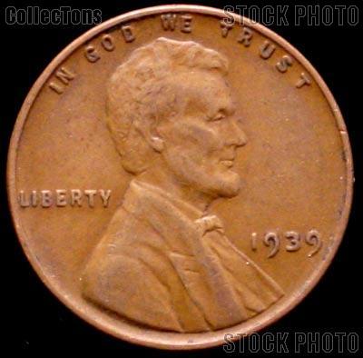 1939 Wheat Penny Lincoln Wheat Cent Circulated G-4 or Better