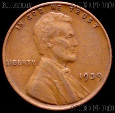1939 Wheat Penny Lincoln Wheat Cent Circulated G-4 or Better