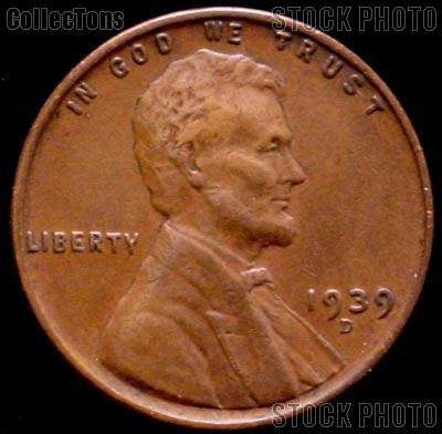 1939-D Wheat Penny Lincoln Wheat Cent Circulated G-4 or Better