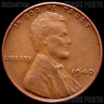 1940 Wheat Penny Lincoln Wheat Cent Circulated G-4 or Better
