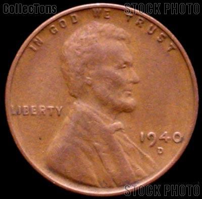 1940-D Wheat Penny Lincoln Wheat Cent Circulated G-4 or Better