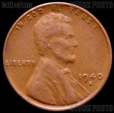 1940-S Wheat Penny Lincoln Wheat Cent Circulated G-4 or Better