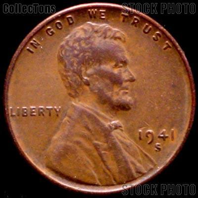 1941-S Wheat Penny Lincoln Wheat Cent Circulated G-4 or Better