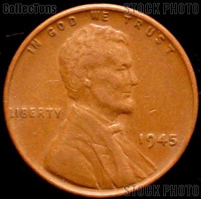 1945 Wheat Penny Lincoln Wheat Cent Circulated G-4 or Better
