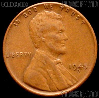 1945-D Wheat Penny Lincoln Wheat Cent Circulated G-4 or Better