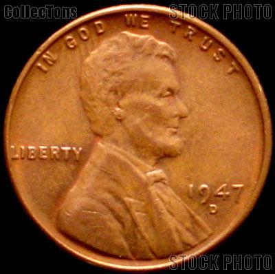 1947-D Wheat Penny Lincoln Wheat Cent Circulated G-4 or Better