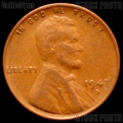 1947-S Wheat Penny Lincoln Wheat Cent Circulated G-4 or Better