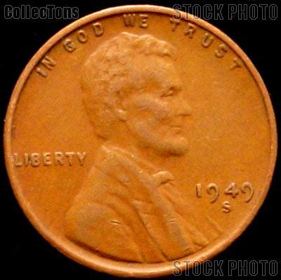 1949-S Wheat Penny Lincoln Wheat Cent Circulated G-4 or Better