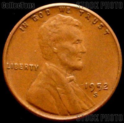 1952-S Wheat Penny Lincoln Wheat Cent Circulated G-4 or Better