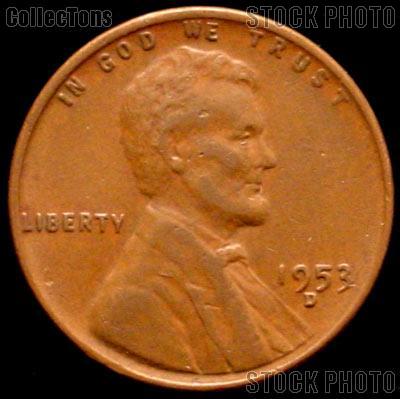 1953-D Wheat Penny Lincoln Wheat Cent Circulated G-4 or Better
