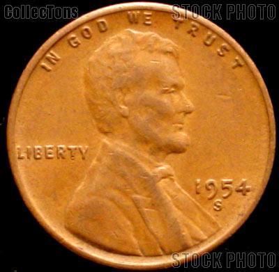 1954-S Wheat Penny Lincoln Wheat Cent Circulated G-4 or Better