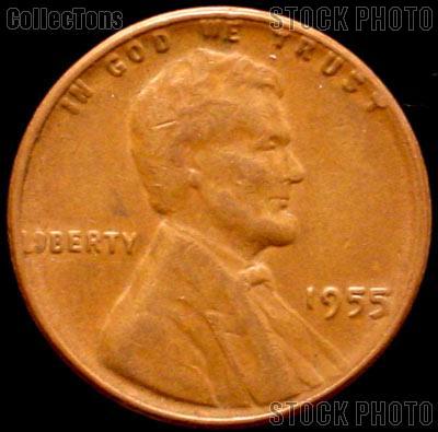 1955 Wheat Penny Lincoln Wheat Cent Circulated G-4 or Better