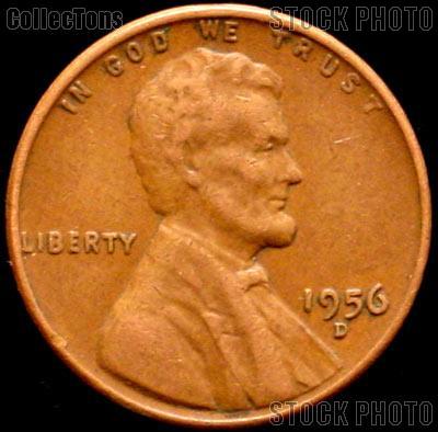 1956-D Wheat Penny Lincoln Wheat Cent Circulated G-4 or Better