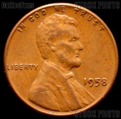 1958 Wheat Penny Lincoln Wheat Cent Circulated G-4 or Better