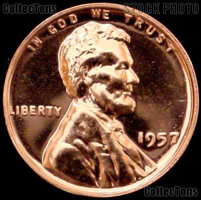 1957 Wheat Penny Lincoln Wheat Cent Gem PROOF RED