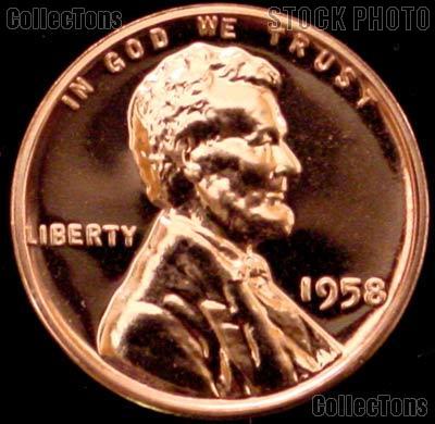 1958 Wheat Penny Lincoln Wheat Cent Gem PROOF RED
