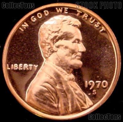 1970-S Large Date Lincoln Memorial Penny Lincoln Cent Gem PROOF RED Penny