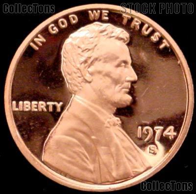 1974-S Lincoln Memorial Penny Lincoln Cent Gem PROOF RED Penny