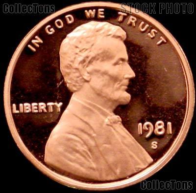 1981-S Type 2 Lincoln Memorial Penny Lincoln Cent Gem PROOF RED Penny