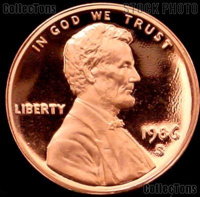 1986-S Lincoln Memorial Penny Lincoln Cent Gem PROOF RED Penny